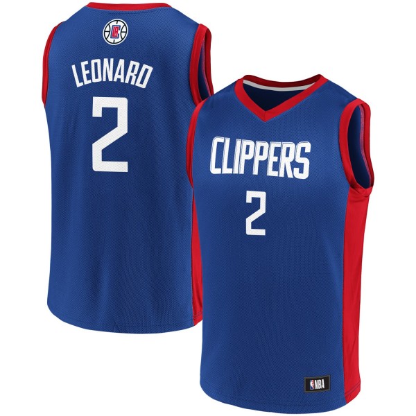 Men's Kawhi Leonard Royal/Red LA Clippers Replica Jersey