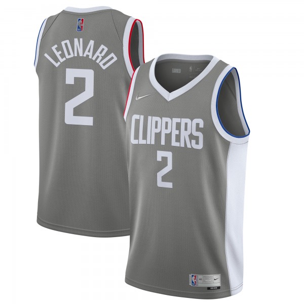 Kawhi Leonard LA Clippers Nike 2020/21 Swingman Player Jersey Gray - Earned Edition