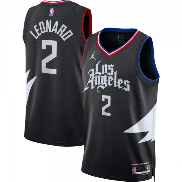 Kawhi Leonard LA Clippers Jordan Brand Unisex Swingman Jersey - Statement Edition - Black