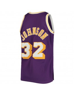 Magic Johnson Los Angeles Lakers Mitchell & Ness 1984 Hardwood Classics Authentic Jersey - Purple