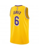 LeBron James Los Angeles Lakers Nike 2021/22 #6 Swingman Player Jersey - Gold - Icon Edition