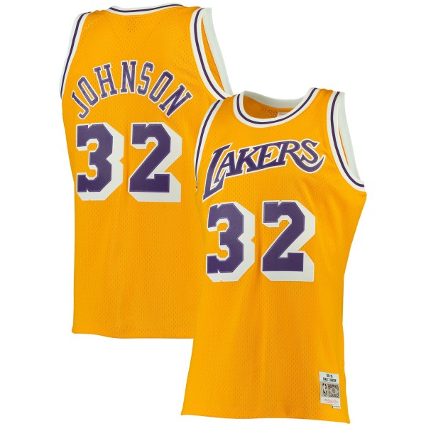 Magic Johnson Los Angeles Lakers Mitchell & Ness Big & Tall Hardwood Classics Jersey - Gold