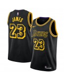 LeBron James Los Angeles Lakers Nike City Edition Swingman Jersey - Black