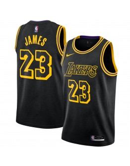 LeBron James Los Angeles Lakers Nike City Edition Swingman Jersey - Black