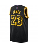 LeBron James Los Angeles Lakers Nike City Edition Swingman Jersey - Black