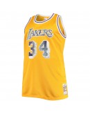 Shaquille O'Neal Los Angeles Lakers Mitchell & Ness Big & Tall 1996-97 NBA 75th Anniversary Diamond Swingman Jersey - Gold