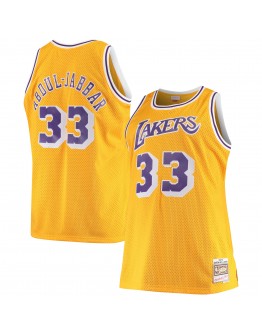 Kareem Abdul-Jabbar Los Angeles Lakers Mitchell & Ness Big & Tall Hardwood Classics Jersey - Gold