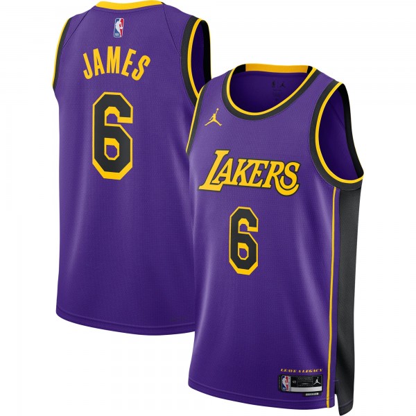 LeBron James Los Angeles Lakers Jordan Brand Unisex Swingman Jersey - Statement Edition - Purple