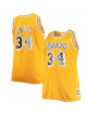 Shaquille O'Neal Los Angeles Lakers Mitchell & Ness Big & Tall 1996-97 NBA 75th Anniversary Diamond Swingman Jersey - Gold