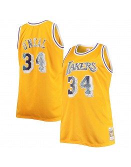 Shaquille O'Neal Los Angeles Lakers Mitchell & Ness Big & Tall 1996-97 NBA 75th Anniversary Diamond Swingman Jersey - Gold