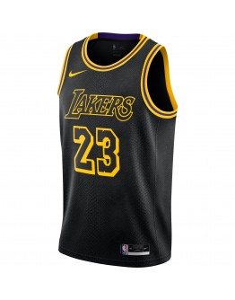 LeBron James Los Angeles Lakers Nike City Edition Swingman Jersey - Black