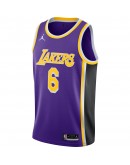 LeBron James Los Angeles Lakers Jordan Brand 2021/22 #6 Swingman Player Jersey Purple - Statement Edition