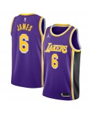 LeBron James Los Angeles Lakers Jordan Brand 2021/22 #6 Swingman Player Jersey Purple - Statement Edition