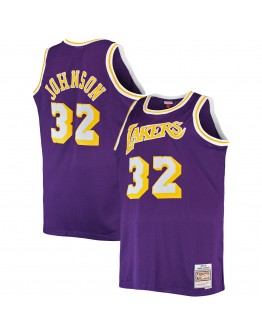 Magic Johnson Los Angeles Lakers Mitchell & Ness Big & Tall 1984/85 Hardwood Classics Swingman Jersey - Purple