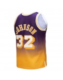 Magic Johnson Los Angeles Lakers Mitchell & Ness 1984/85 Hardwood Classics Fadeaway Swingman Player Jersey - Gold/Purple