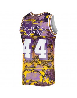 Jerry West Los Angeles Lakers Mitchell & Ness Hardwood Classics Lunar New Year Swingman Jersey - Purple