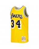 Shaquille O'Neal Los Angeles Lakers Mitchell & Ness Hardwood Classics Off-Court Swingman Jersey - Yellow