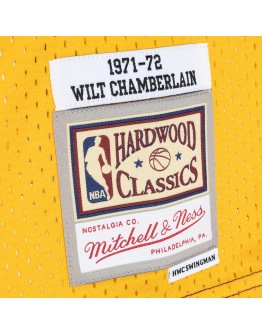 Wilt Chamberlain Los Angeles Lakers Mitchell & Ness Hardwood Classics 1971/72 Split Swingman Jersey - Purple/Gold