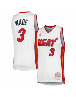 Dwyane Wade Miami Heat Mitchell & Ness 2001/02 Hardwood Classics Swingman Jersey - White