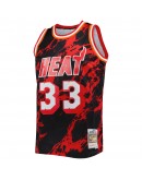 Alonzo Mourning Miami Heat Mitchell & Ness 1996/97 Hardwood Classics Marble Swingman Jersey - Black