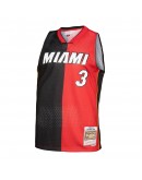 Dwyane Wade Miami Heat Mitchell & Ness Hardwood Classics 2005/06 Split Swingman Jersey - Black/Red