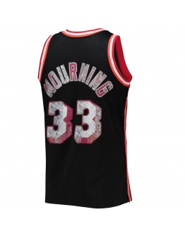 Alonzo Mourning Miami Heat Mitchell & Ness 1996-97 Hardwood Classics NBA 75th Anniversary Diamond Swingman Jersey - Black