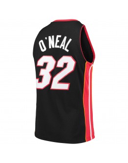 Shaquille O'Neal Miami Heat Mitchell & Ness Hardwood Classics Swingman Jersey - Black