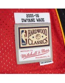 Dwyane Wade Miami Heat Mitchell & Ness Hardwood Classics 2005/06 Split Swingman Jersey - Black/Red