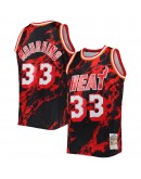 Alonzo Mourning Miami Heat Mitchell & Ness 1996/97 Hardwood Classics Marble Swingman Jersey - Black