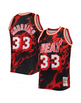 Alonzo Mourning Miami Heat Mitchell & Ness 1996/97 Hardwood Classics Marble Swingman Jersey - Black