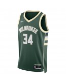 Giannis Antetokounmpo Milwaukee Bucks Nike Unisex Swingman Jersey - Icon Edition - Hunter Green