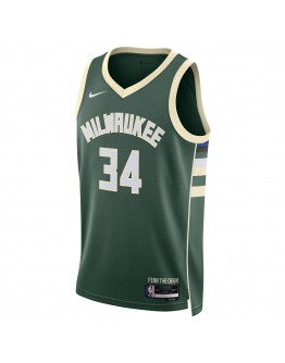 Giannis Antetokounmpo Milwaukee Bucks Nike Unisex Swingman Jersey - Icon Edition - Hunter Green