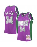 Ray Allen Milwaukee Bucks Mitchell & Ness Hardwood Classics Swingman Jersey - Purple