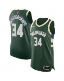 Giannis Antetokounmpo Milwaukee Bucks Nike 2020/21 Authentic Jersey - Icon Edition - Hunter Green