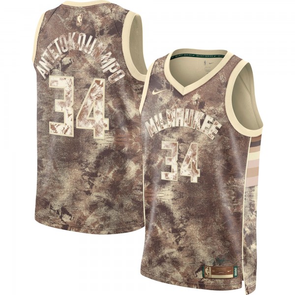 Giannis Antetokounmpo Milwaukee Bucks Nike Unisex Select Series Swingman Jersey - Brown