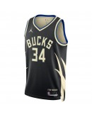 Giannis Antetokounmpo Milwaukee Bucks Jordan Brand Unisex Swingman Jersey - Statement Edition - Black