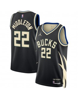 Khris Middleton Milwaukee Bucks Jordan Brand Unisex Swingman Jersey - Statement Edition - Black