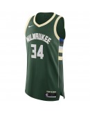 Giannis Antetokounmpo Milwaukee Bucks Nike 2020/21 Authentic Jersey - Icon Edition - Hunter Green