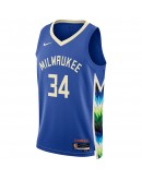 Giannis Antetokounmpo Milwaukee Bucks Nike Unisex 2022/23 Swingman Jersey - City Edition - Royal