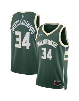 Giannis Antetokounmpo Milwaukee Bucks Nike Unisex Swingman Jersey - Icon Edition - Hunter Green