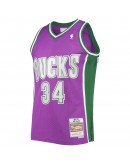 Ray Allen Milwaukee Bucks Mitchell & Ness Hardwood Classics Swingman Jersey - Purple