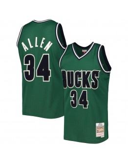 Ray Allen Milwaukee Bucks Mitchell & Ness Hardwood Classics Off-Court Swingman Jersey - Green