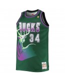 Ray Allen Milwaukee Bucks Mitchell & Ness Big & Tall 1996/97 Hardwood Classics Swingman Jersey - Hunter Green