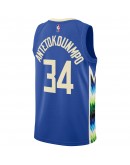 Giannis Antetokounmpo Milwaukee Bucks Nike Unisex 2022/23 Swingman Jersey - City Edition - Royal