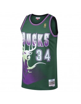 Ray Allen Milwaukee Bucks Mitchell & Ness 1996-97 Hardwood Classics Swingman Jersey - Kelly Green