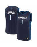 Men's Anthony Edwards Navy Minnesota Timberwolves Team Player Jersey