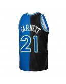 Kevin Garnett Minnesota Timberwolves Mitchell & Ness Hardwood Classics 1995/96 Split Swingman Jersey - Black/Blue