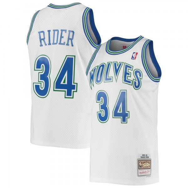 Isaiah Rider Minnesota Timberwolves Mitchell & Ness 1995-96 Hardwood Classics Swingman Jersey - White