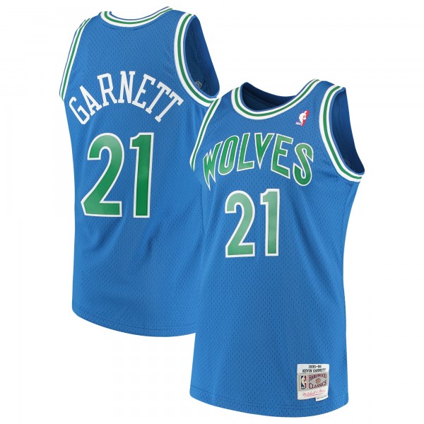 Kevin Garnett Minnesota Timberwolves Mitchell & Ness 1995-96 Hardwood Classics Swingman Jersey - Blue