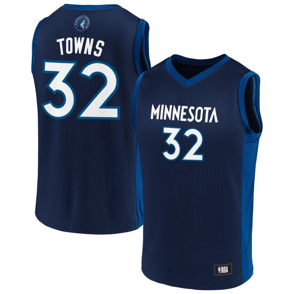 Men's Karl-Anthony Towns Navy/Blue Minnesota Timberwolves Replica Jersey